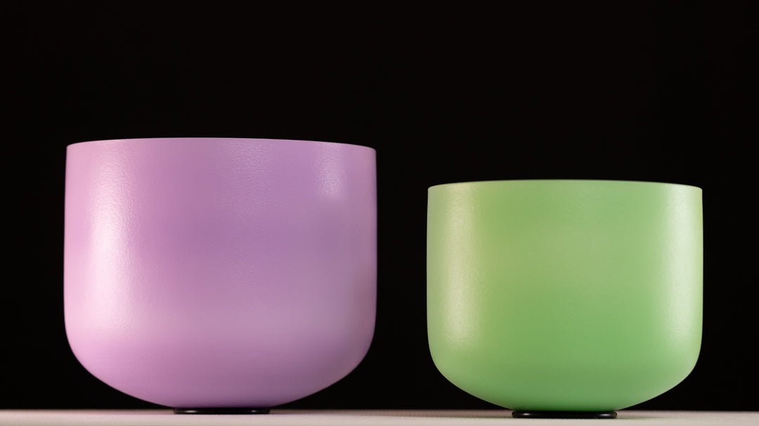 Frosted Crystal Bowls for Sound Healing Meditation