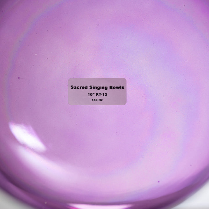 10" F#-13 Lavender Lotus Crystal Singing Bowl
