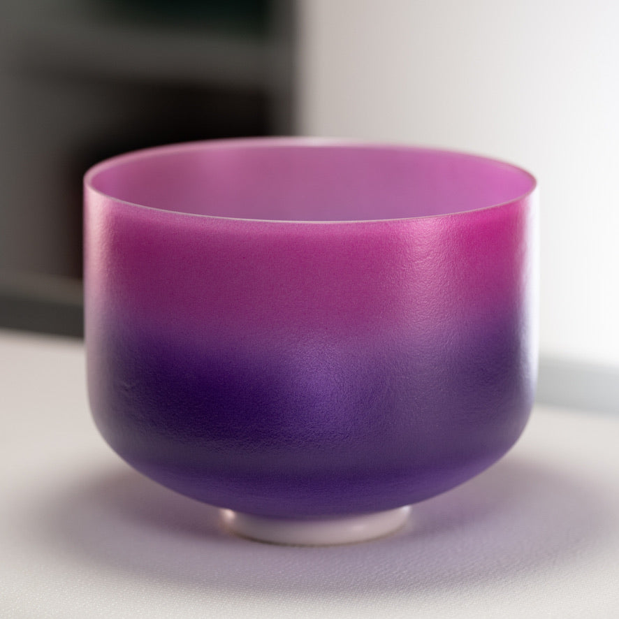 10" C#-26 Blossoming Heart Frosted Crystal Singing Bowl