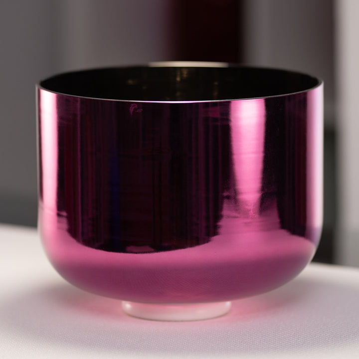 11" F#-10 Radiant Rose Crystal Singing Bowl, Perfect Pitch