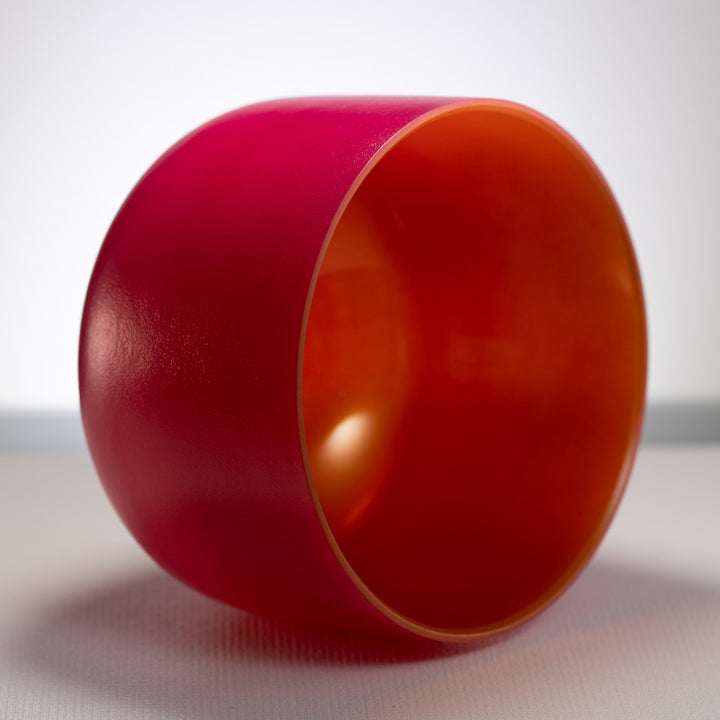 12" F-27 Sedona Sunrise Frosted Crystal Singing Bowl