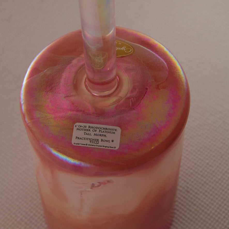 6" C#+20 Rhodochrosite & Platinum Practitioner, Crystal Tones™