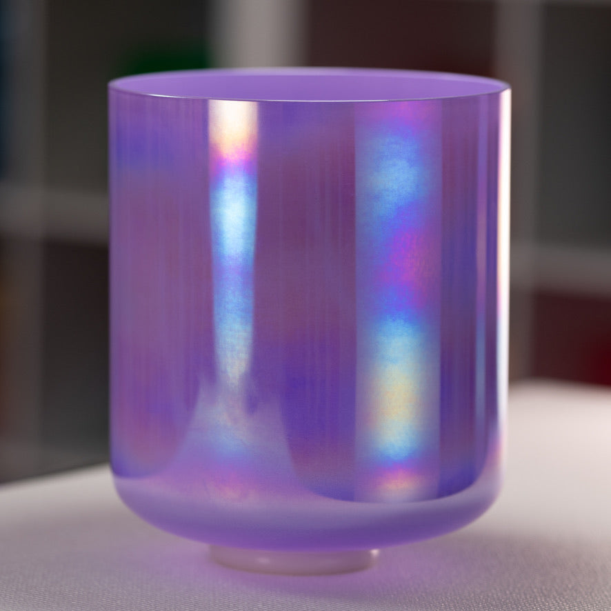 Purple Crystal Singing Bowl for Sound Healing rituals from Sacred Singing Bowls
