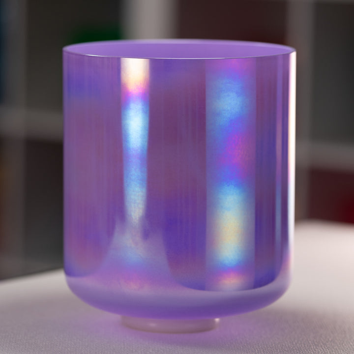 Purple Crystal Singing Bowl for Sound Healing rituals from Sacred Singing Bowls