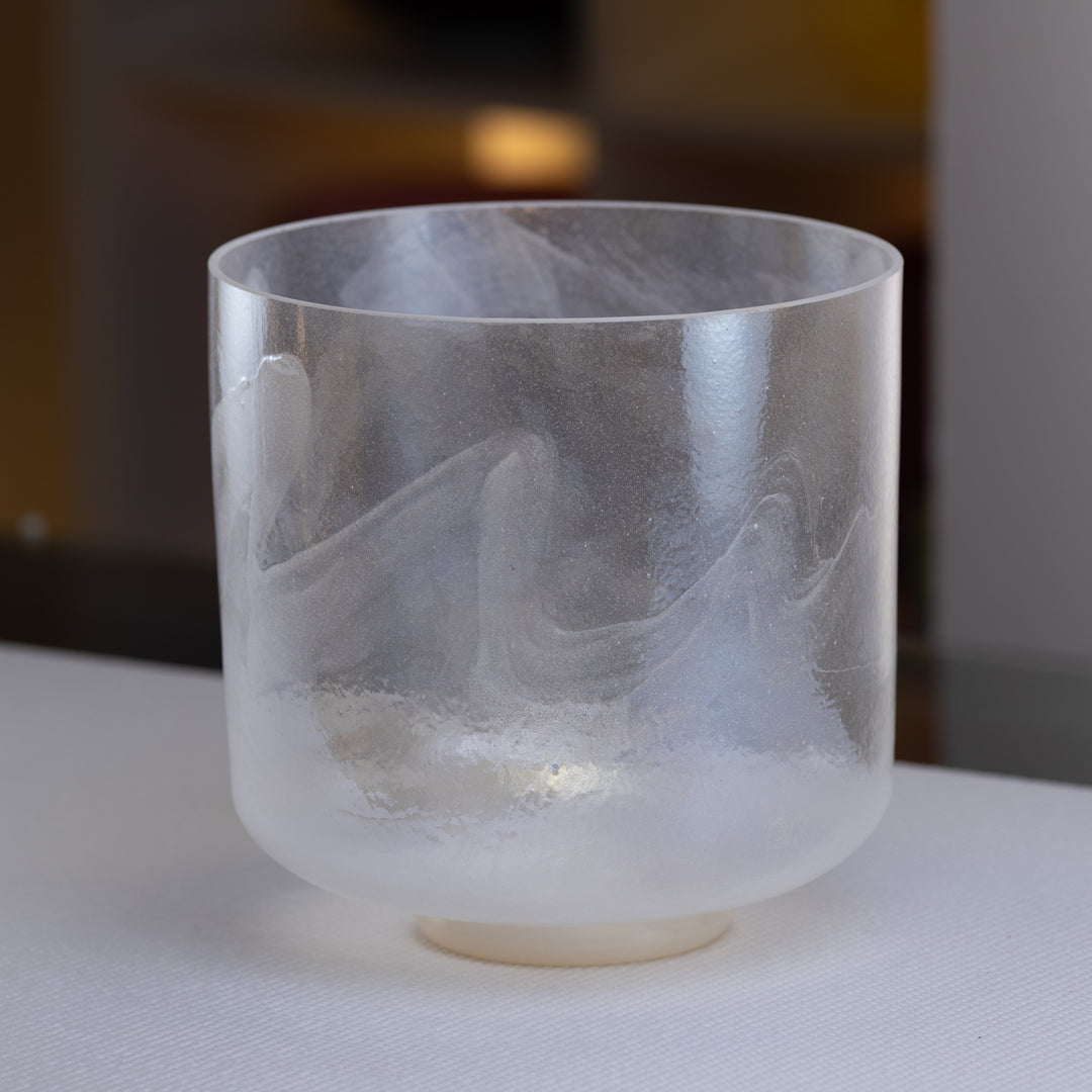 9" F+30 Azeztulite White Light Aura Gold, Crystal Tones™