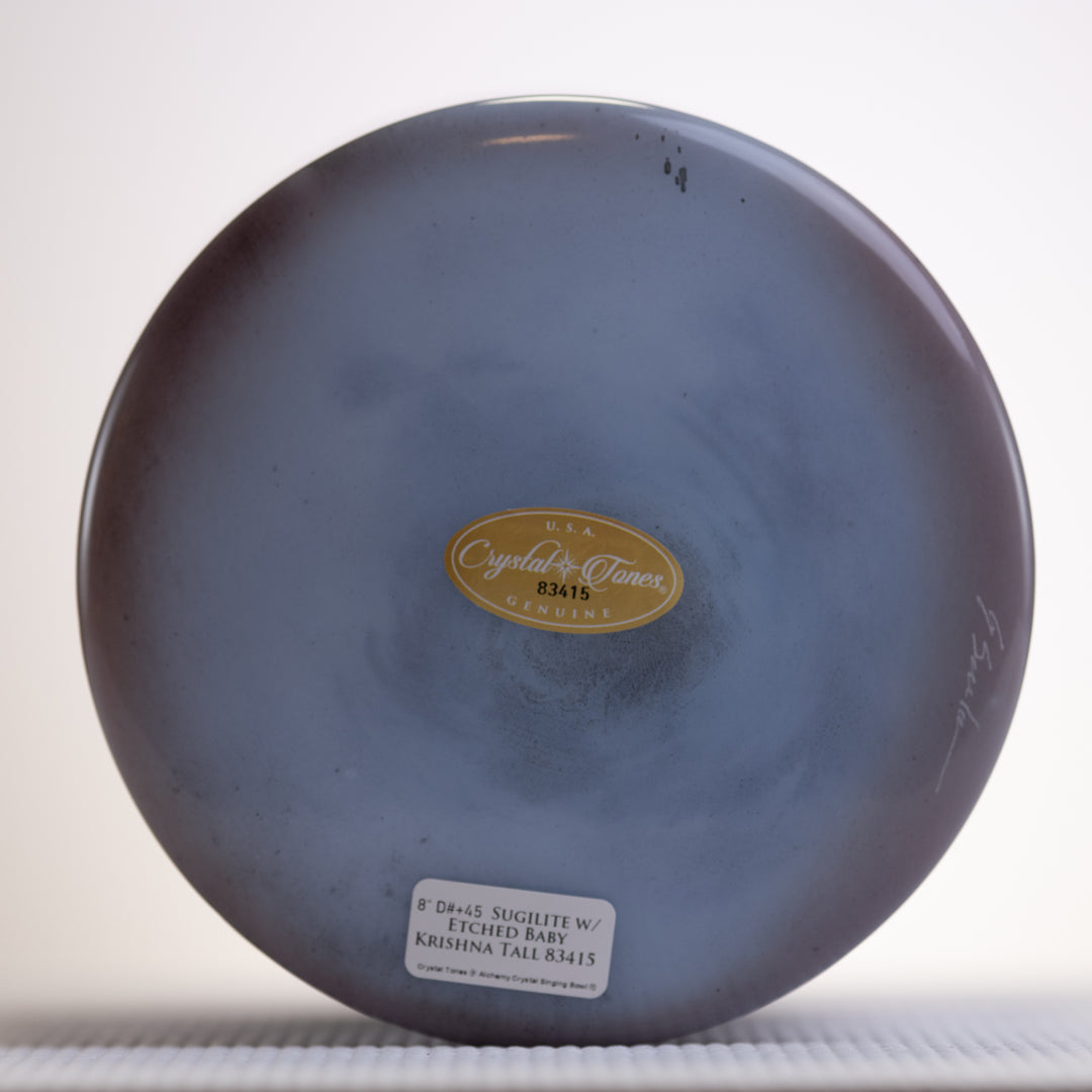 8" D#+45 Sugilite etched with Baby Krishna, Crystal Tones™