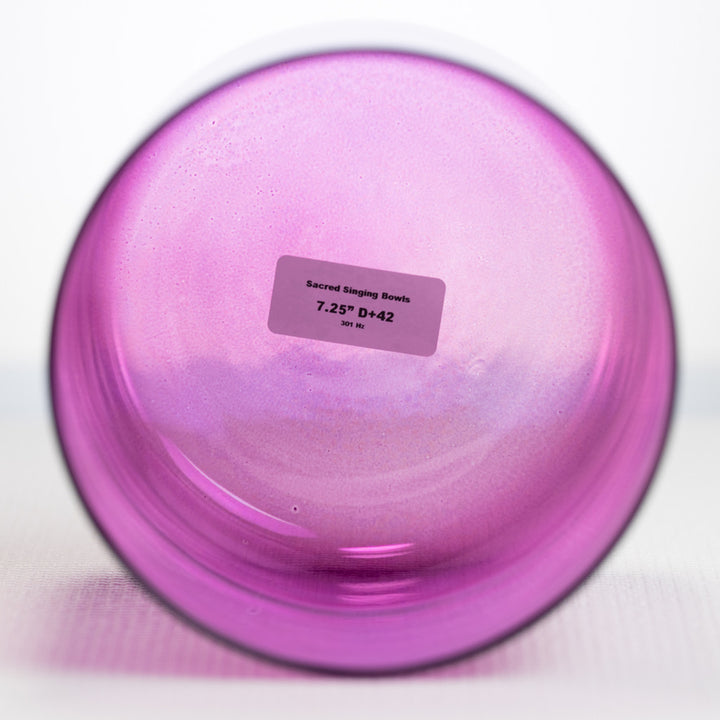7.25" D+42 Healing Violet Flame Crystal Singing Bowl