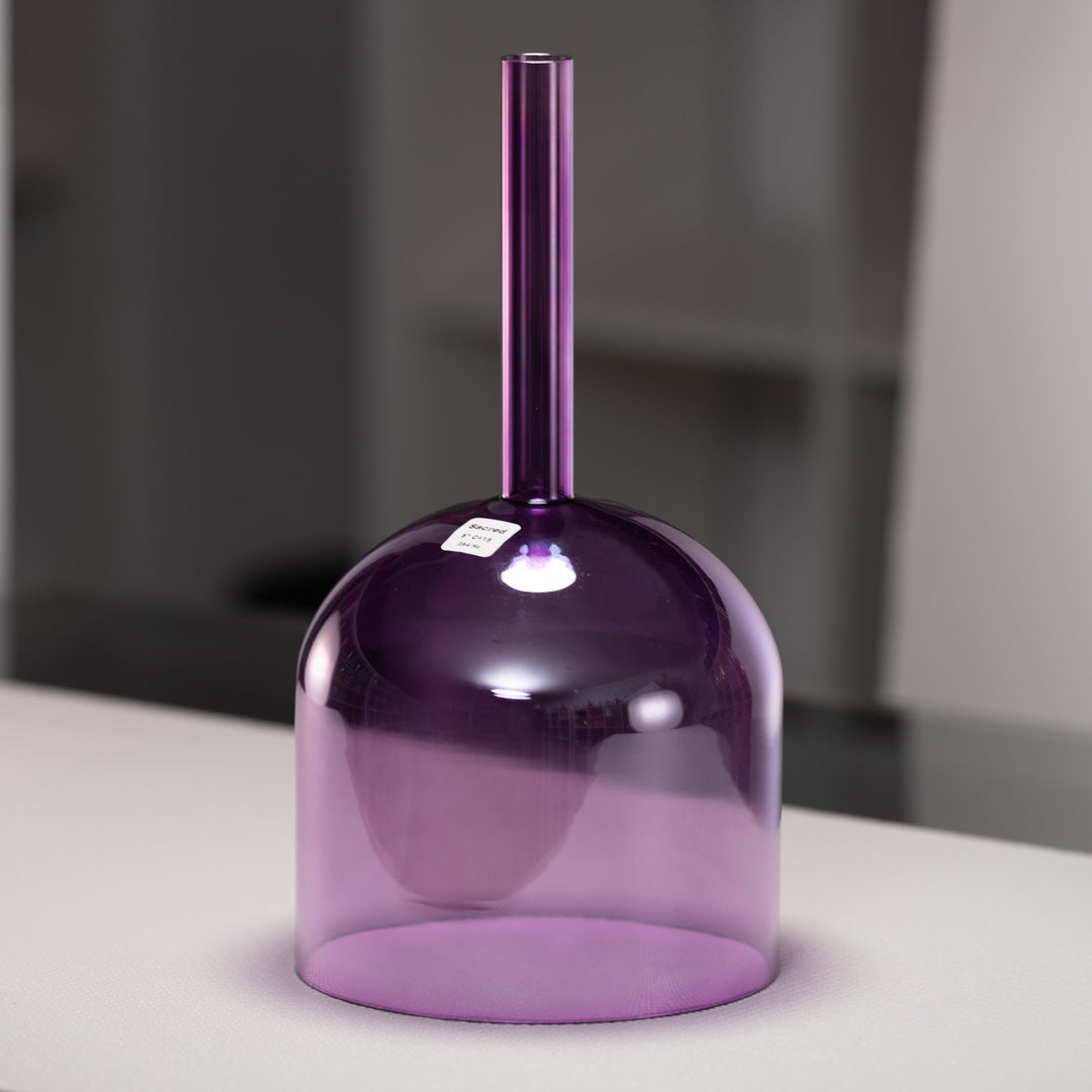 8" C+15 Lavender Lotus Crystal Singing Bowl, Handheld