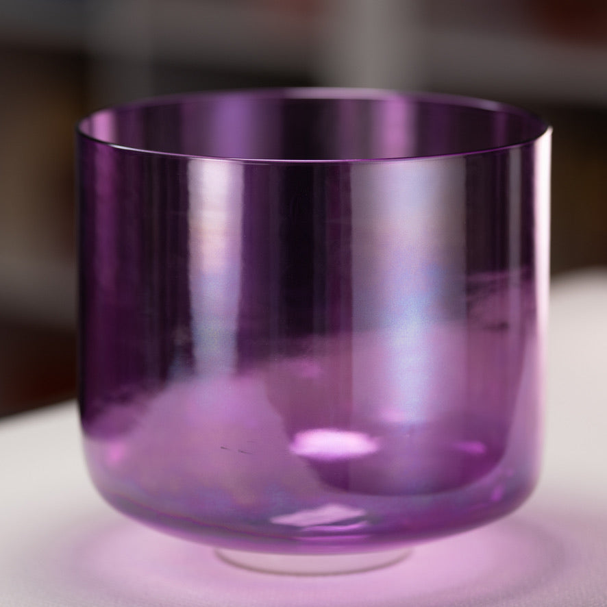 10" F#-13 Lavender Lotus Crystal Singing Bowl