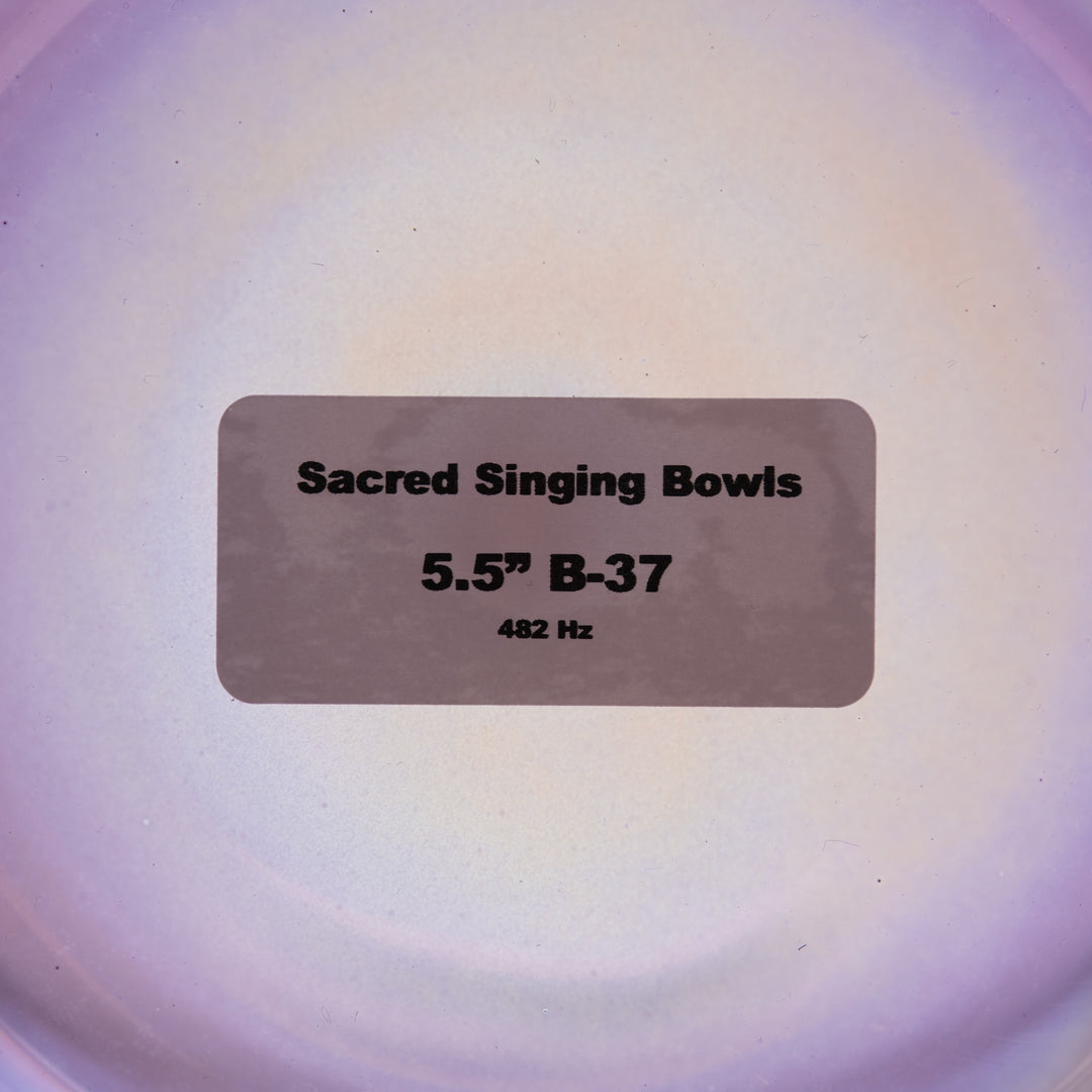 5.5" B-37 Amethyst Activation Crystal Singing Bowl
