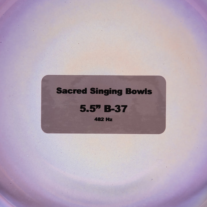 5.5" B-37 Amethyst Activation Crystal Singing Bowl