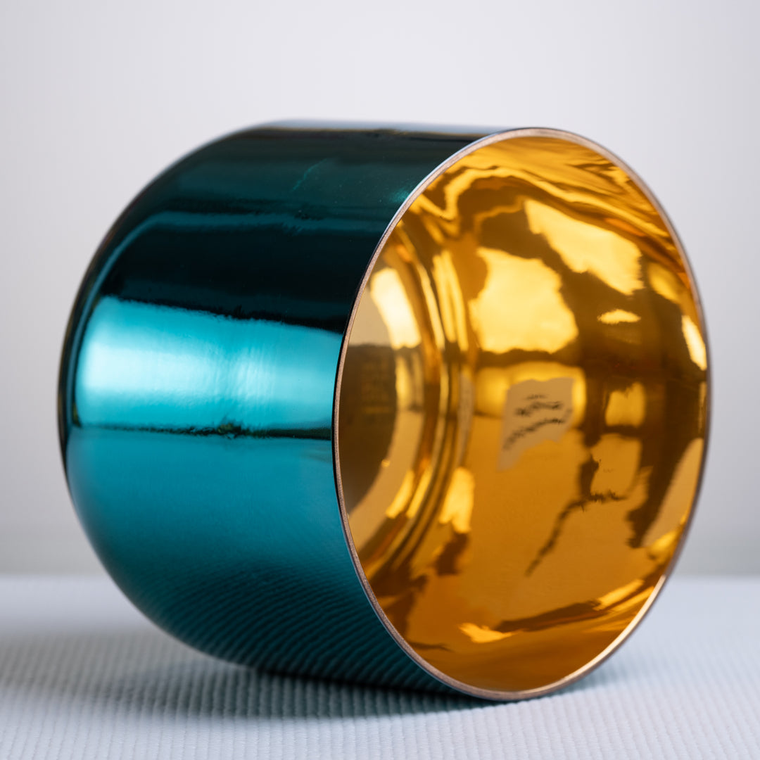 9" C#-39 Celestial Melody Crystal Singing Bowl, 24k Gold inside
