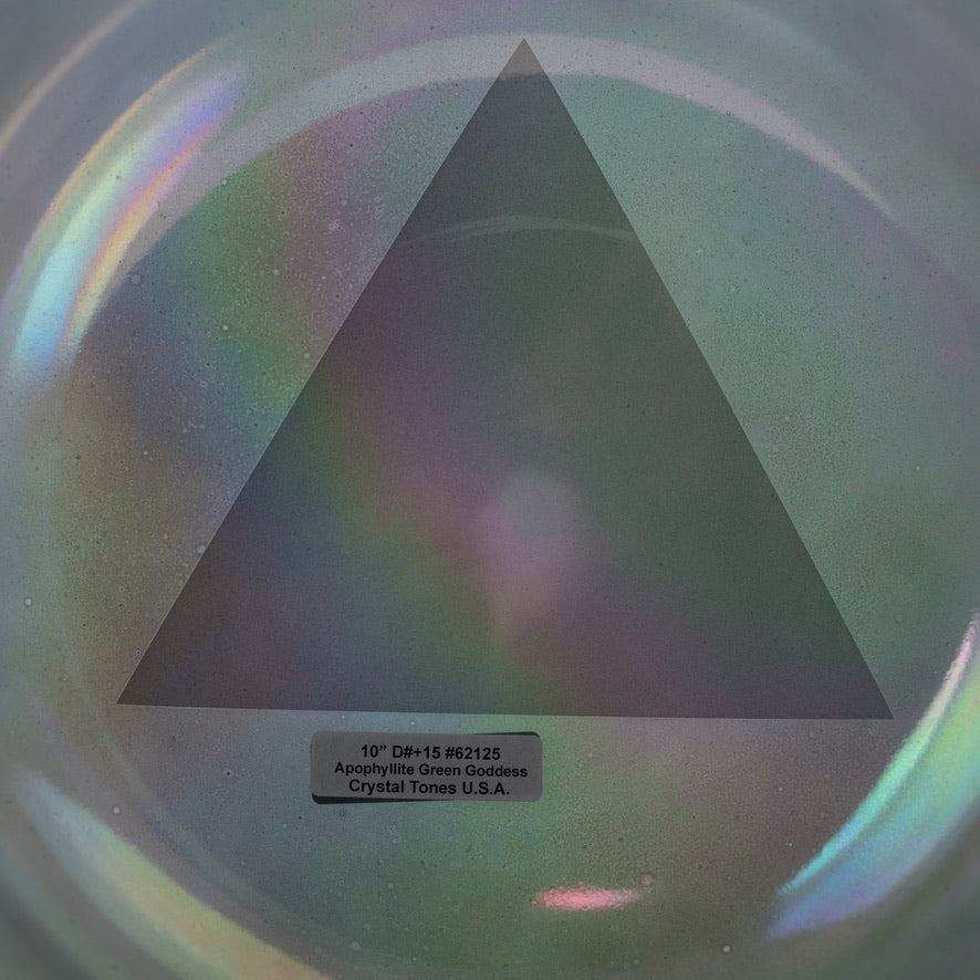 10" D#+15 Apophyllite Green Goddess, Crystal Tones™