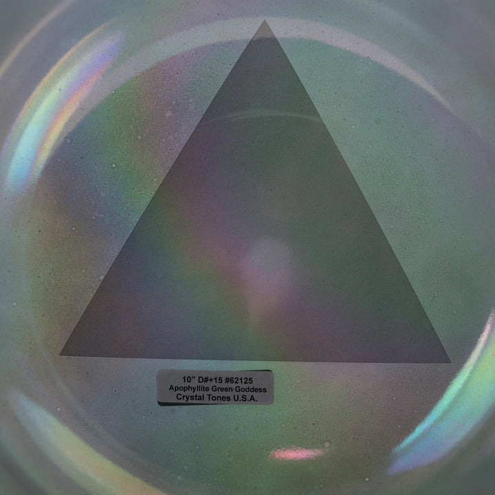 10" D#+15 Apophyllite Green Goddess, Crystal Tones™