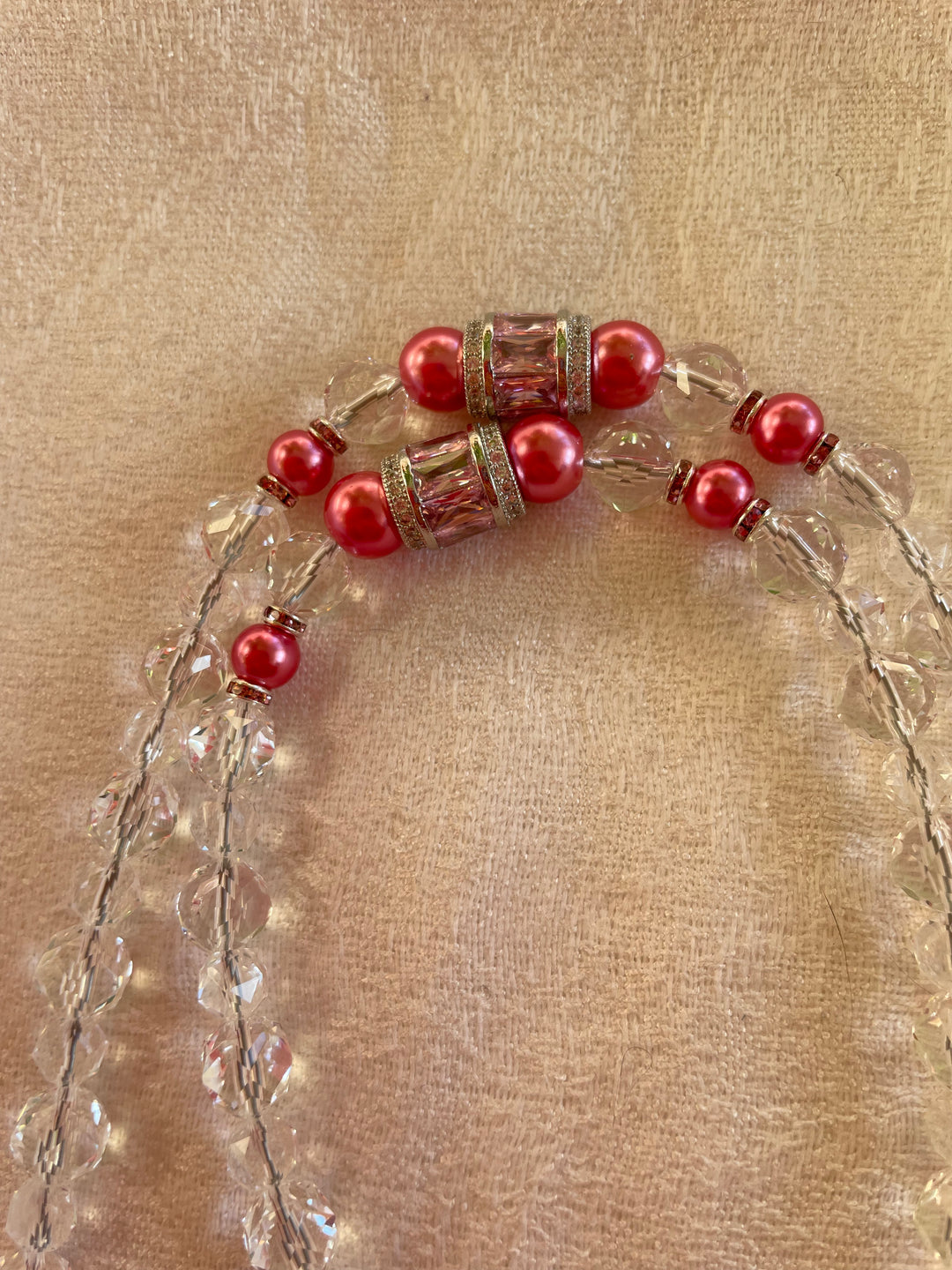 Faceted Clear Quartz Mala