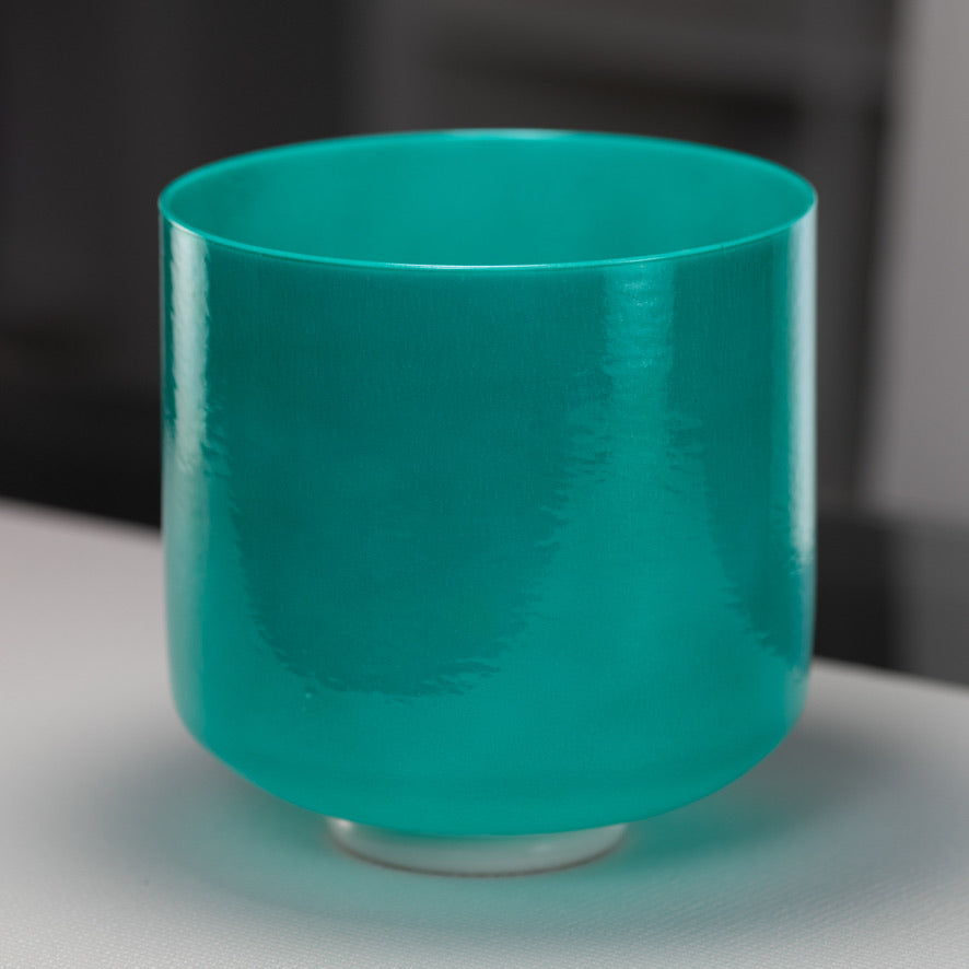9" F#+18 Turquoise Tide Crystal Singing Bowl