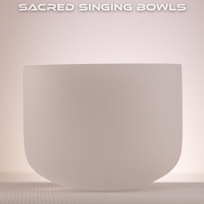 Frosted Crystal Singing Bowl Set: A minor
