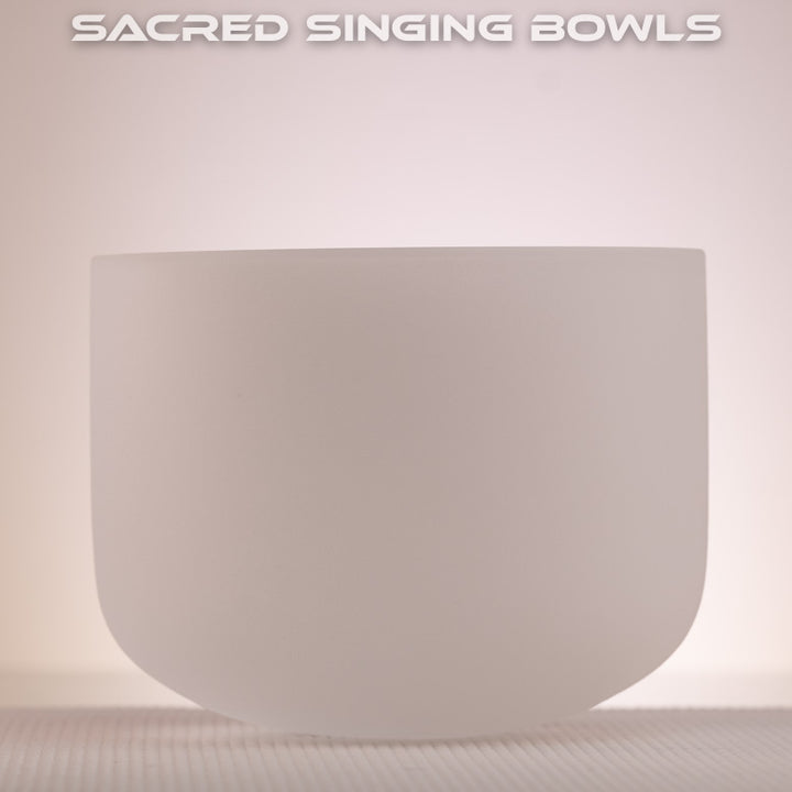 Frosted Crystal Singing Bowl Set: A minor