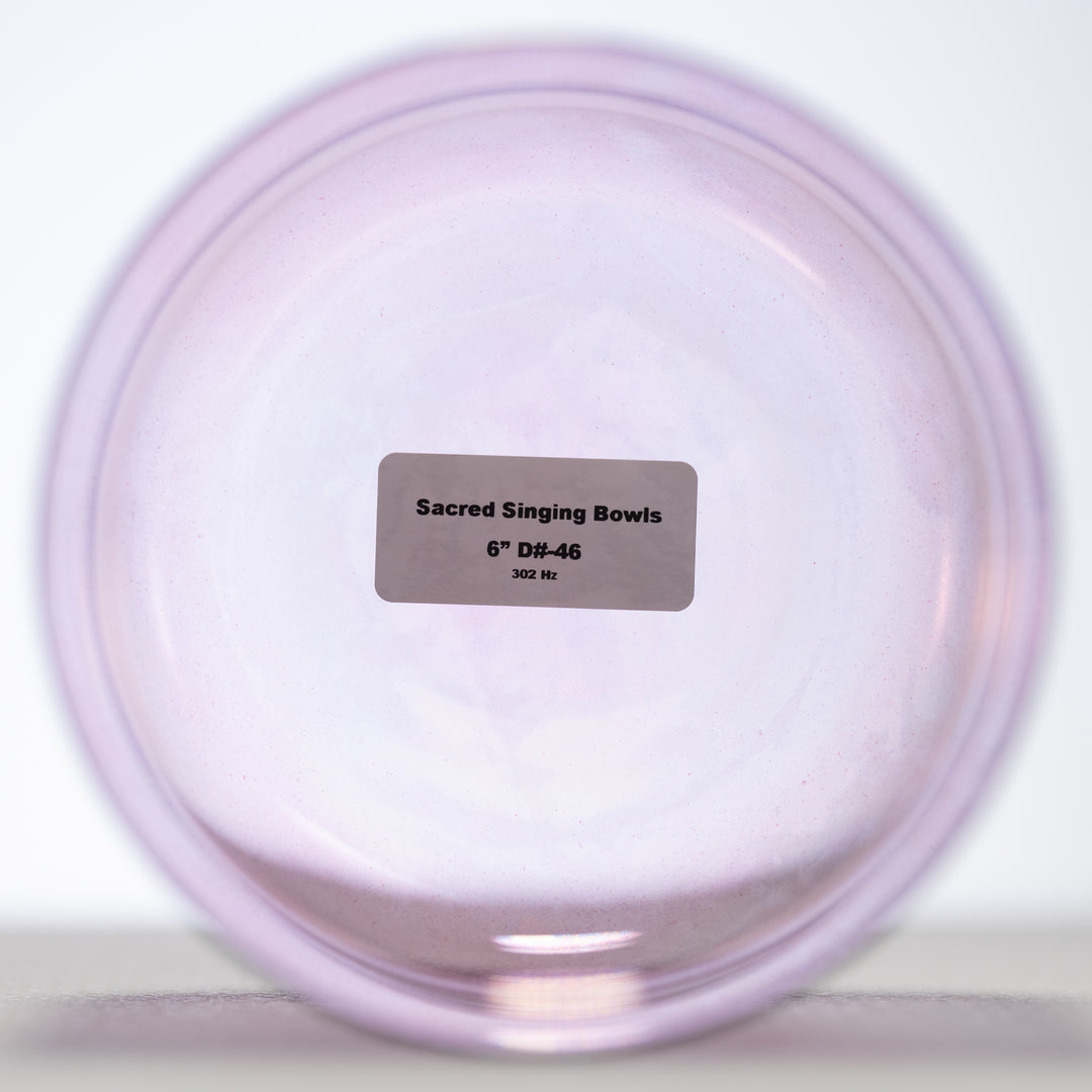 6" D#-46 Solar Violet Crystal Singing Bowl
