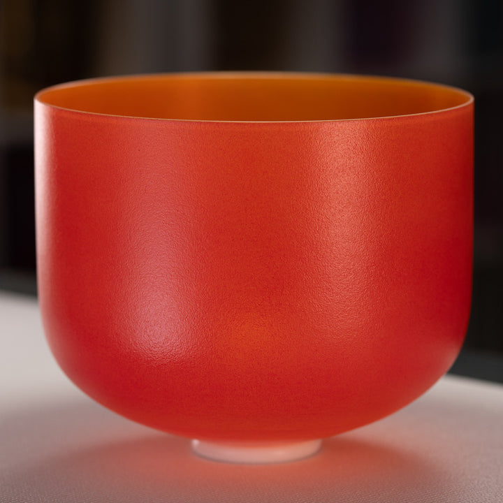 14" F#-25 Sedona Sunrise Frosted Crystal Singing Bowl