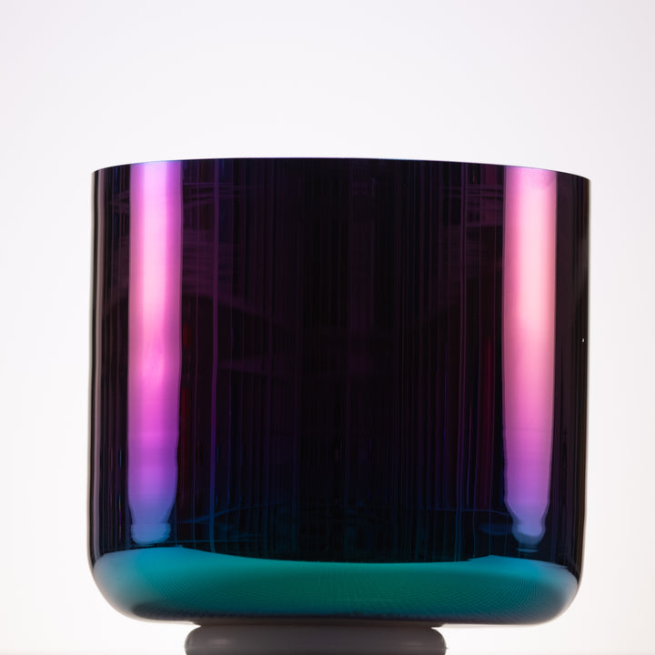 8.25" G#+9 Celestial Rainbow Crystal Singing Bowl, Perfect Pitch