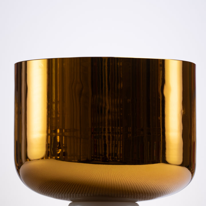 11" G#-16 Harmonic Sun Crystal Singing Bowl, 24k Gold inside
