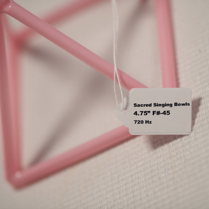 4.75" F#-45 Light Pink Crystal Pyramid