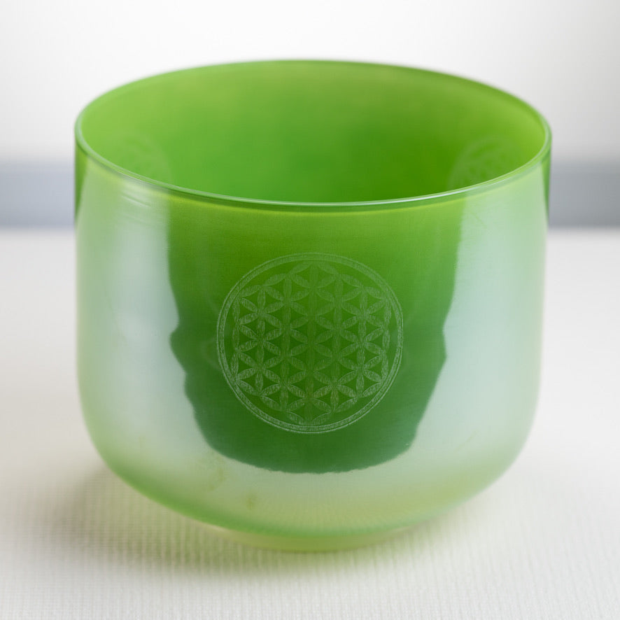 9" A#+7 Forest Fairy Singing Bowl with Flower of Life