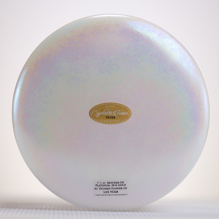 9" C-40 Mother of Platinum & 24k Flower of Life, Crystal Tones™