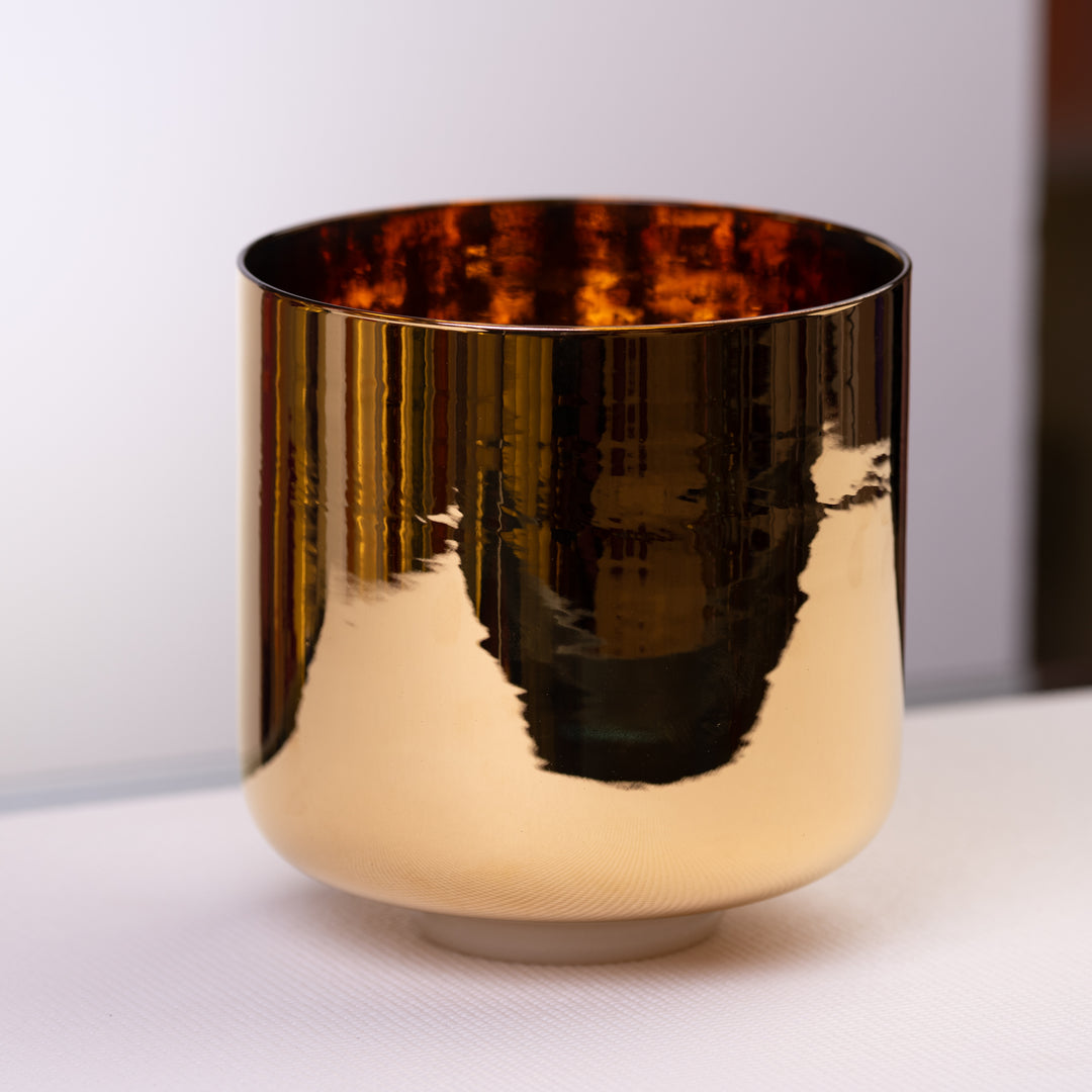 9" F#-29 24k Gold & Crystal Singing Bowl