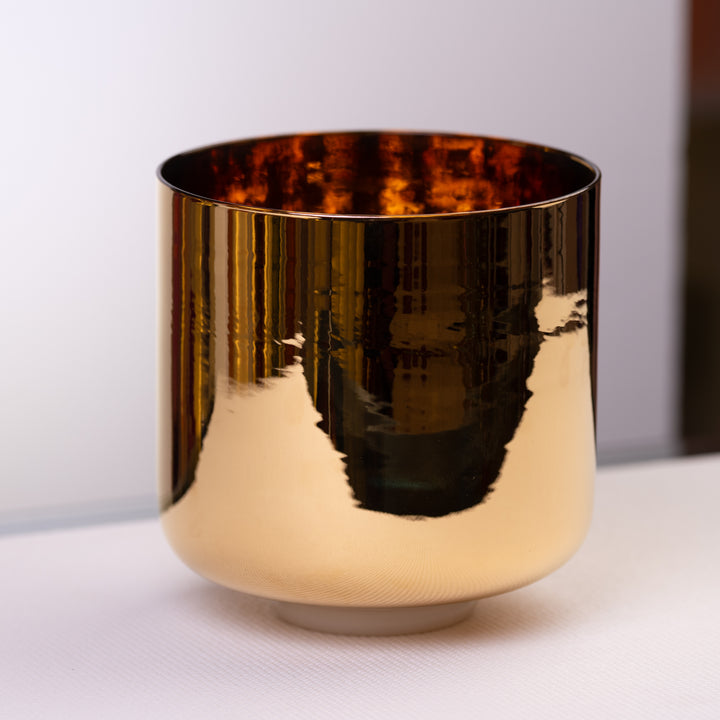 9" F#-29 24k Gold & Crystal Singing Bowl
