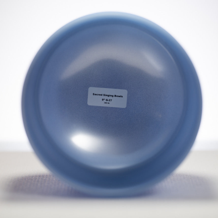 9" G-27 Father Sky Frosted Crystal Singing Bowl