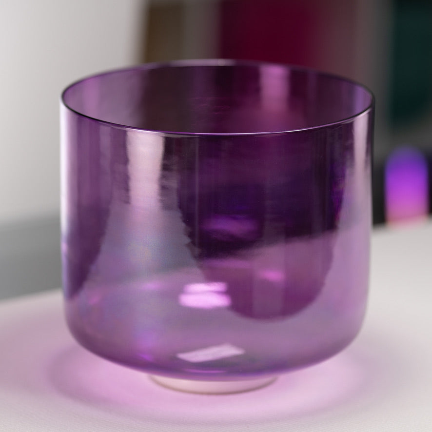10" F#-13 Lavender Lotus Crystal Singing Bowl