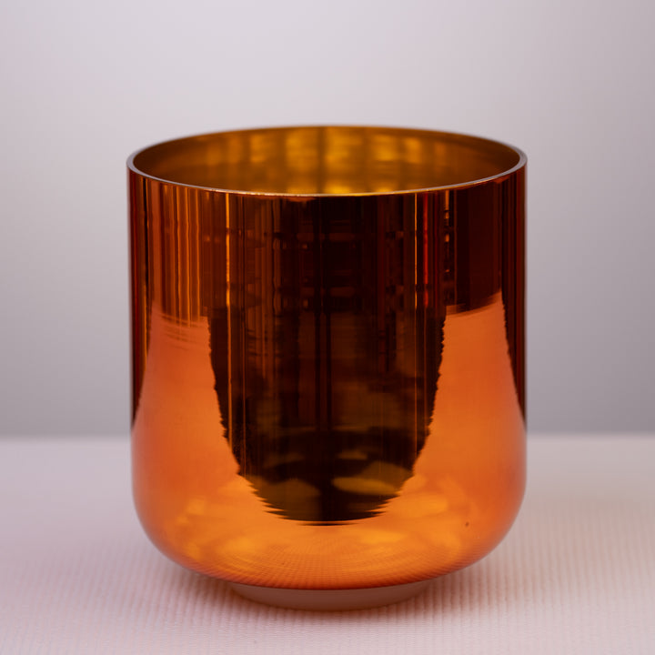 8" C#+21 Solar Soul Crystal Singing Bowl, Gold inside