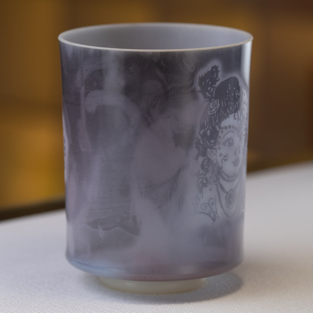 8" D#+45 Sugilite etched with Baby Krishna, Crystal Tones™