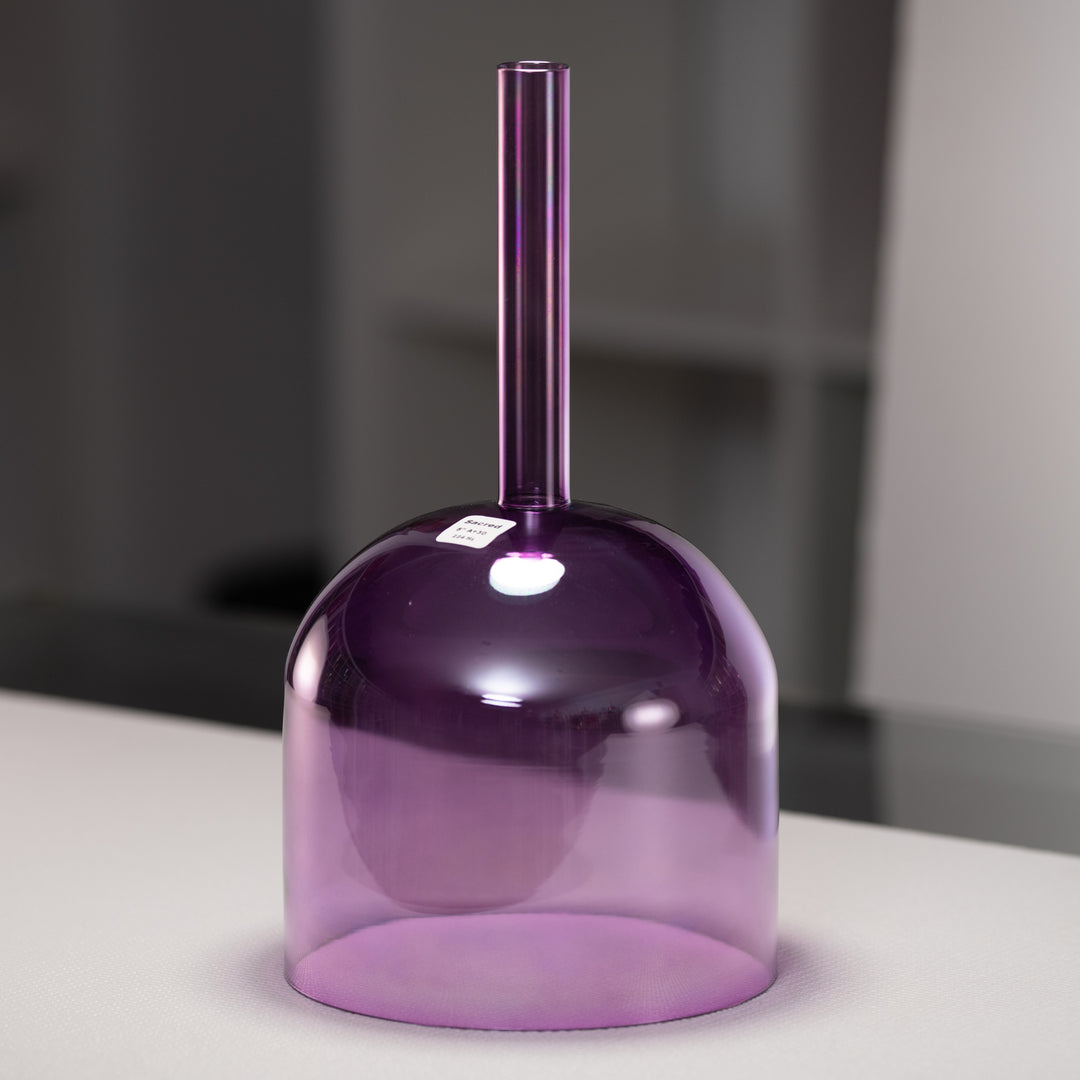 8" A+30 Lavender Lotus Crystal Singing Bowl, Handheld