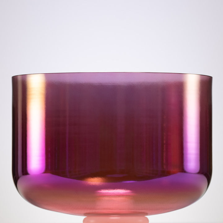 13" D-8 Healing Violet Flame Crystal Singing Bowl, Perfect Pitch