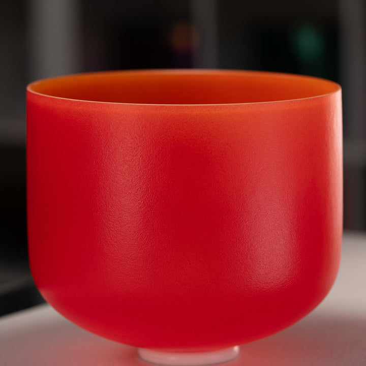 13" G#-22 Sedona Sunrise Frosted Crystal Singing Bowl