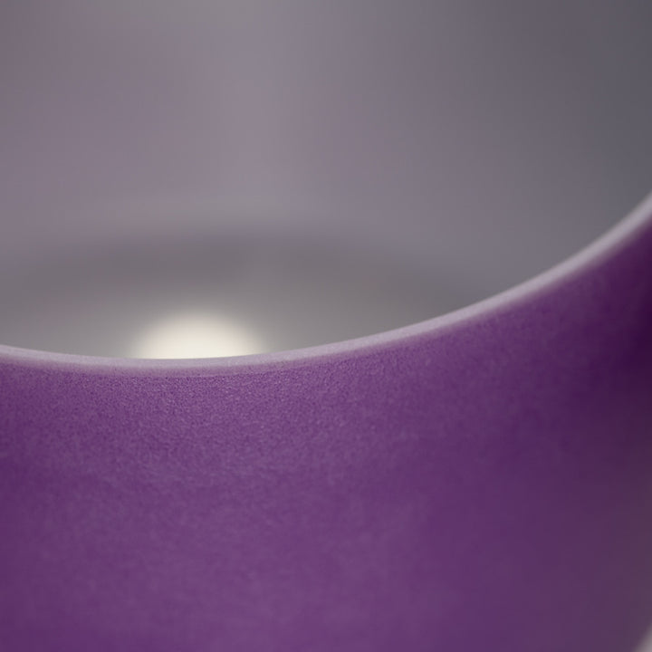 12" D#-23 Purple Dream Frosted Crystal Singing Bowl