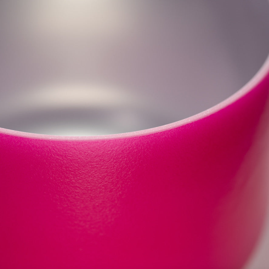 11" F+5 Dreamy Peony Frosted Crystal Singing Bowl, Silver inside