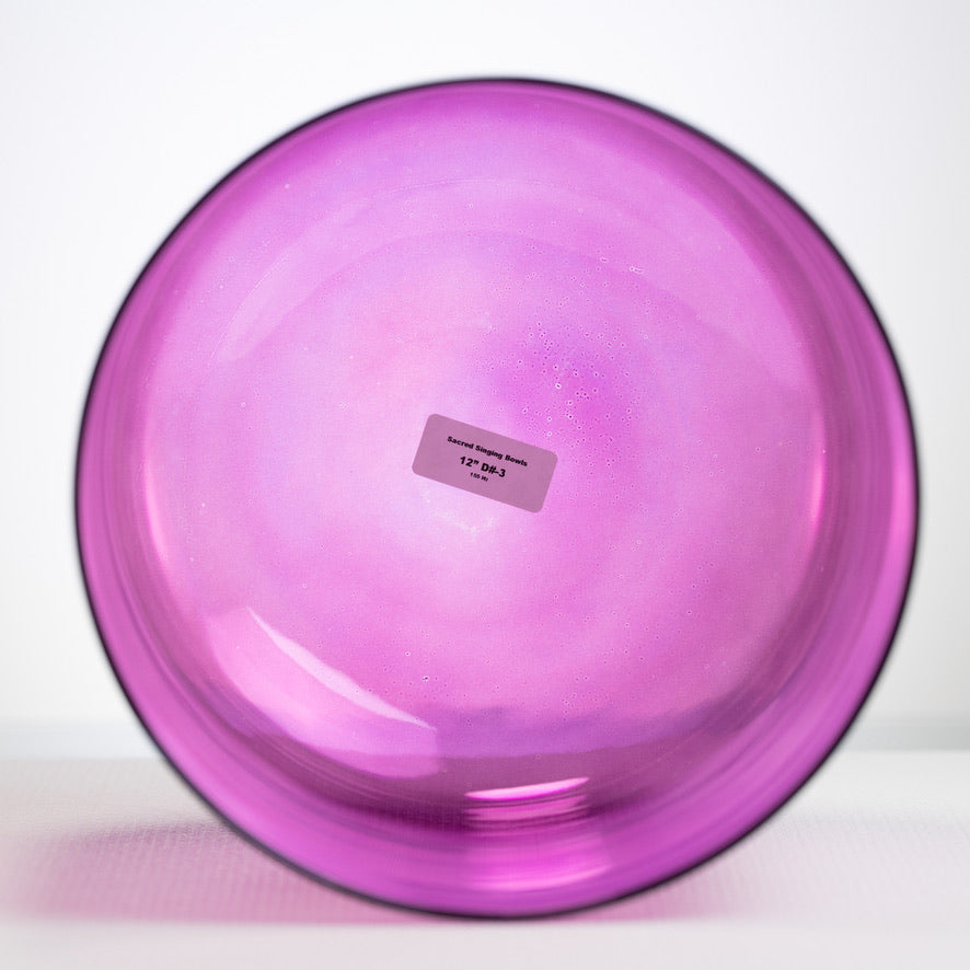 12" D#-3 Healing Violet Flame Crystal Singing Bowl