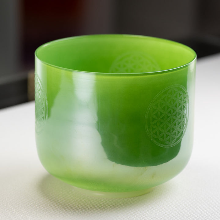 9" A#+7 Forest Fairy Singing Bowl with Flower of Life