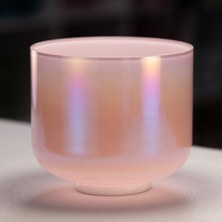 9" C#+6 Goddess Glow Crystal Singing Bowl, Perfect Pitch