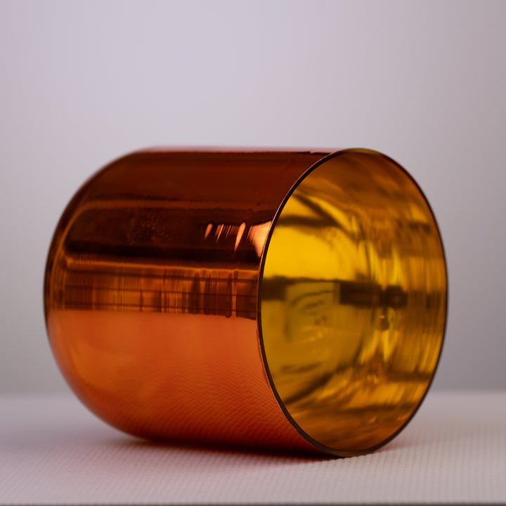 8" C#+21 Solar Soul Crystal Singing Bowl, Gold inside