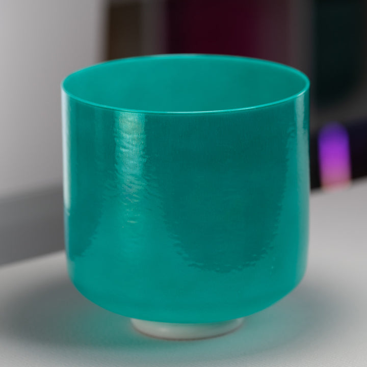 9" F#+18 Turquoise Tide Crystal Singing Bowl
