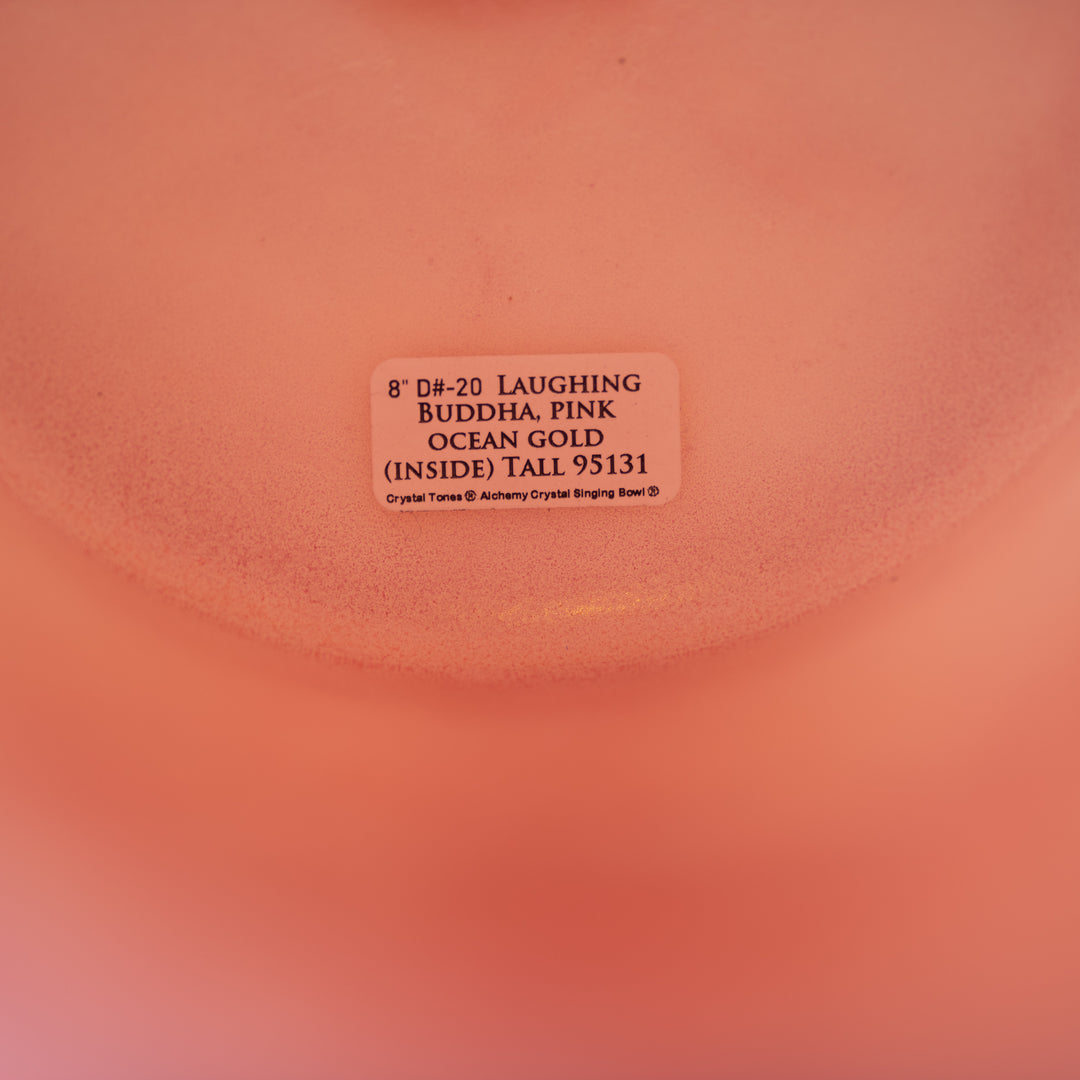 8" D#-20 Laughing Buddha & Pink Ocean Gold Tall, Crystal Tones™