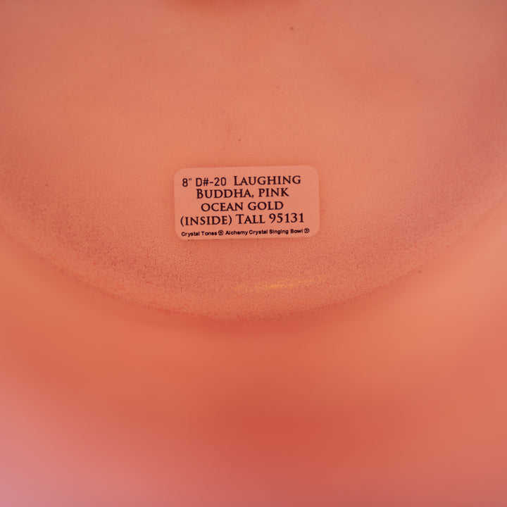 8" D#-20 Laughing Buddha & Pink Ocean Gold Tall, Crystal Tones™