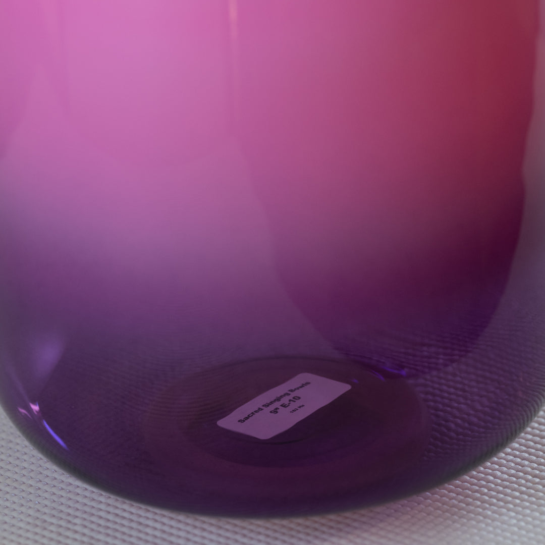 9" E-10 Blossoming Heart Crystal Singing Bowl