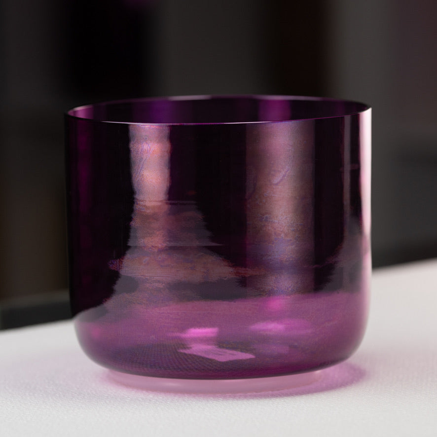7.25" D+42 Healing Violet Flame Crystal Singing Bowl