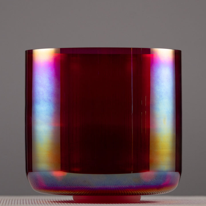 10" C-44 Ruby Ray Crystal Bowl